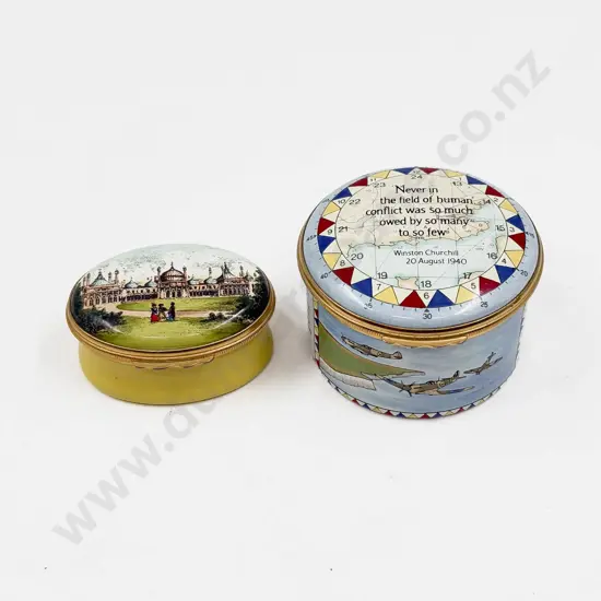 Two Halcyon Days Enamel Trinket Boxes
