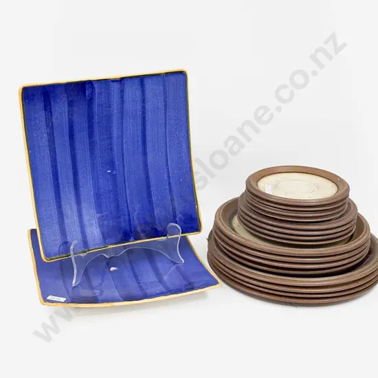 Qty of Assorted Stoneware Crockery together with Pair of Temuka Platters