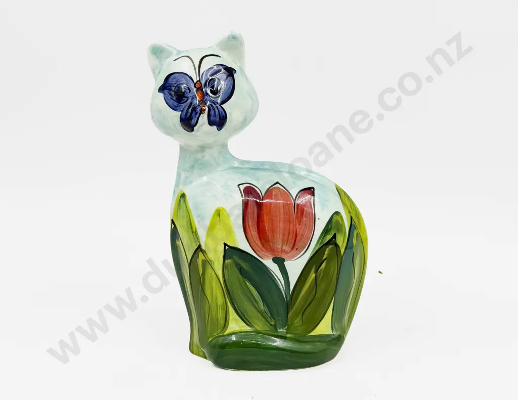 Glazed Pottery Cat Signed Turov Image 1++