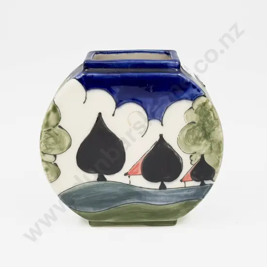 Penny Madden Pottery Vase After "May Avenue by Clarice Cliff"