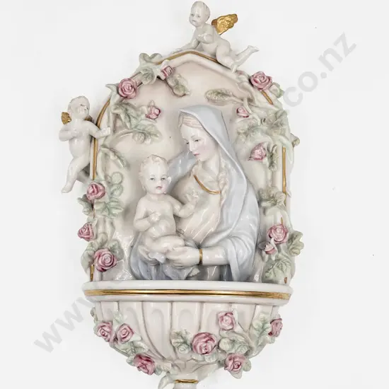 Madonna & Child Holy Water Font