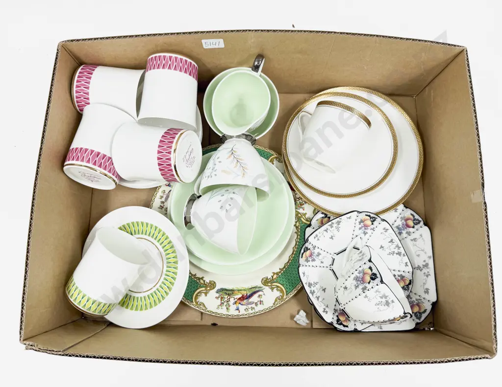 Box Qty of Assorted Fancy China incl Shelley Trio Image 1++