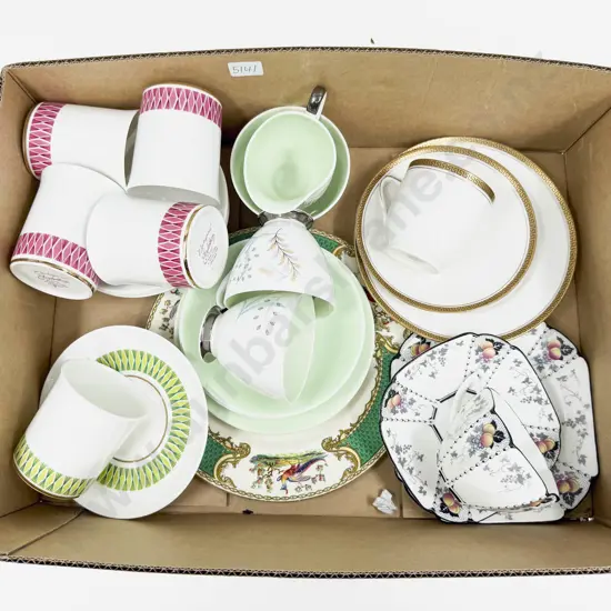 Box Qty of Assorted Fancy China incl Shelley Trio