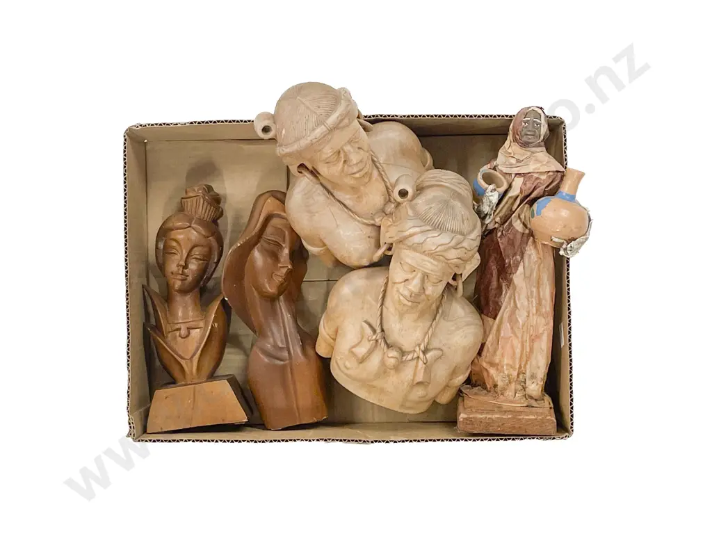 Qty of Assorted Carved Busts & Figures etc Image 1++