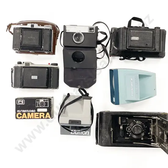 Box Qty of Assorted Vintage Cameras & Accessories