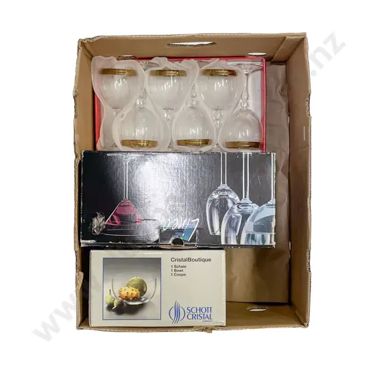 Qty of Assorted Boxed Glassware