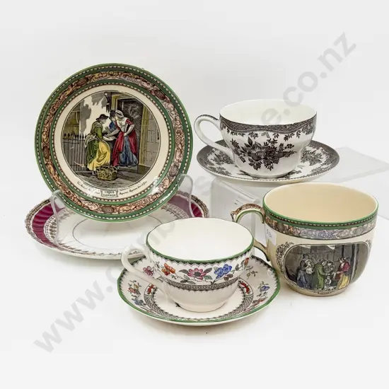Three Assorted Breakfast Cups & Saucers incl Copeland Spode