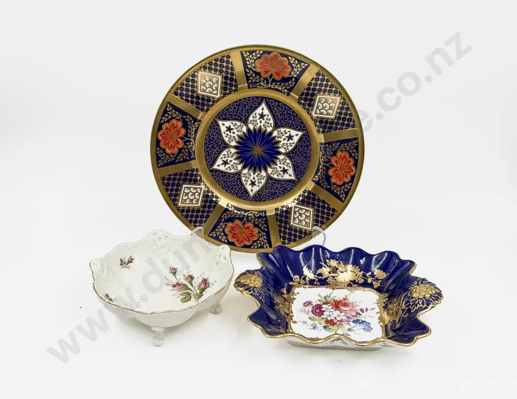 Rosenthal Footed Bowl together with Hammersley Dish & Caverswall Cabinet Plate Image 1++
