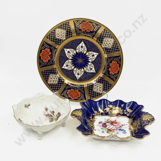 Rosenthal Footed Bowl together with Hammersley Dish & Caverswall Cabinet Plate