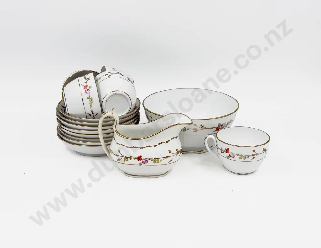 C1810 Handpainted Part Teaset Image 1++