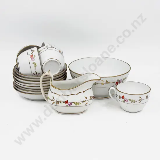 C1810 Handpainted Part Teaset