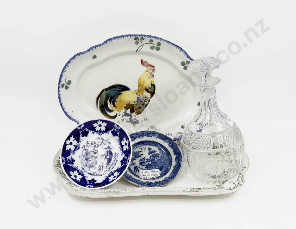 Qty of Assorted incl Crystal Decanter & Two Ashets & Others Image 1++