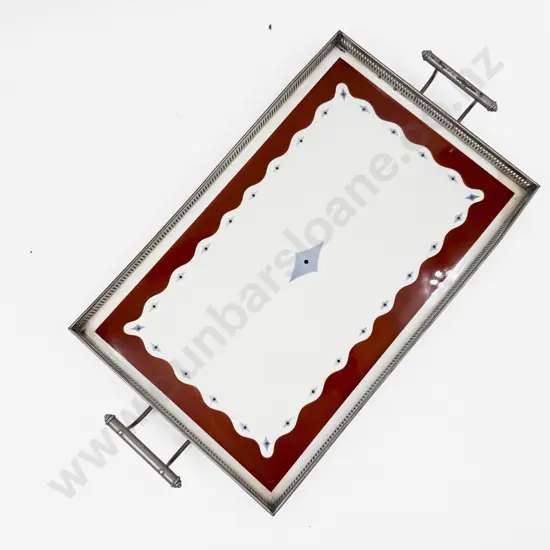 Decorative Double Handled Tray with Gallery