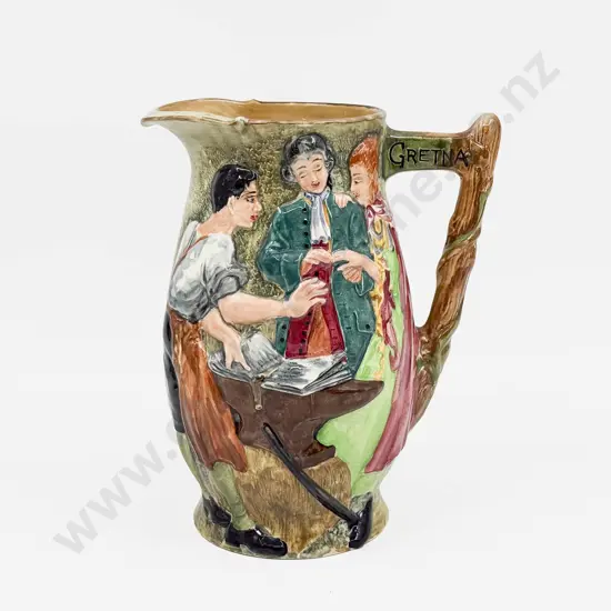 Burleigh Ware "Runaway Marriage" Relief Molded Jug