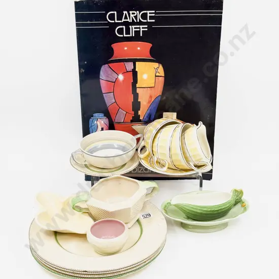 Qty of Assorted China incl Carlton Ware & Clarice Cliff together with Clarice Cliff Bizarre Ware Reference Book