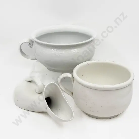 Two Vintage Ceramic Potties & Other