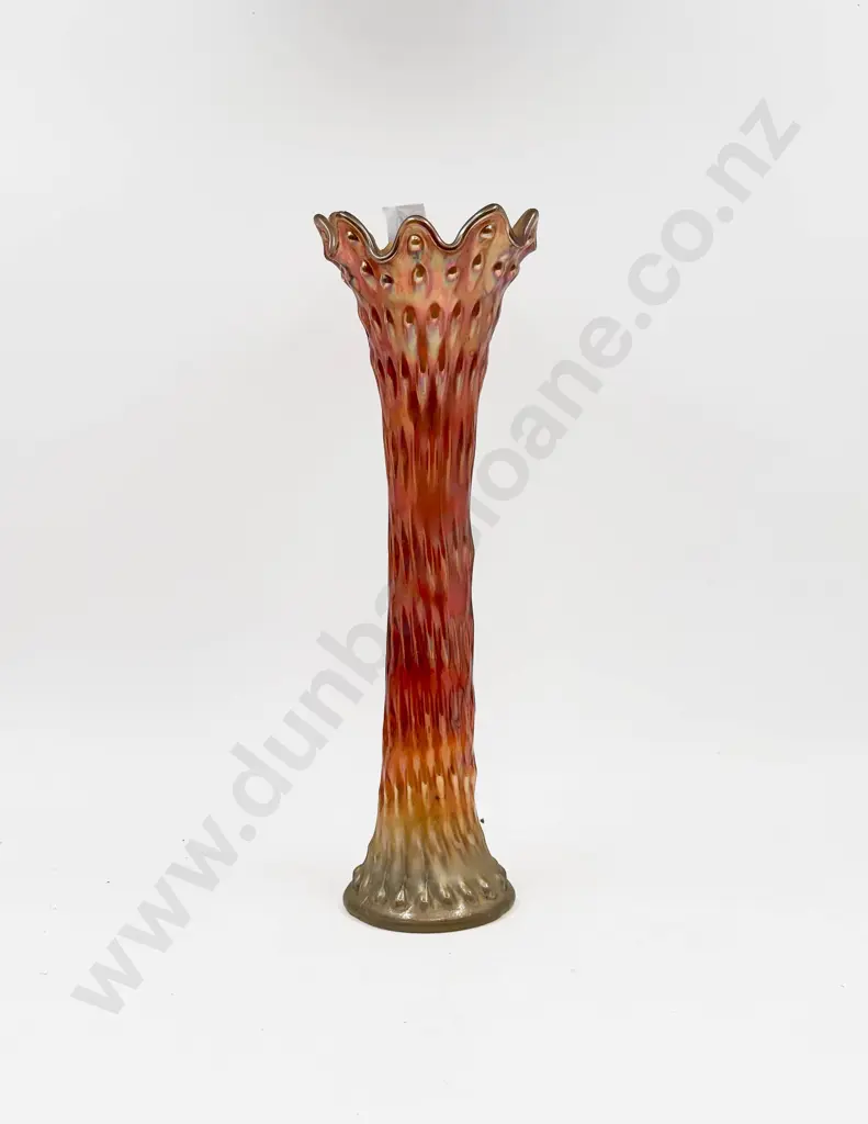 Tall Carnival Glass Vase Image 1++