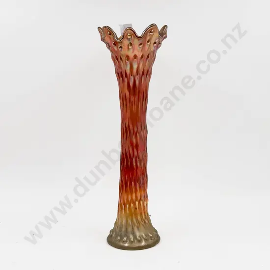 Tall Carnival Glass Vase