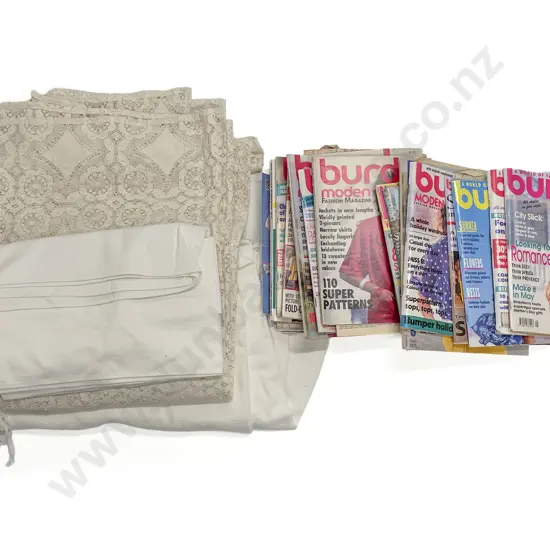 Qty of Assorted Vintage Linen & Assorted Knitting Reference Magazines