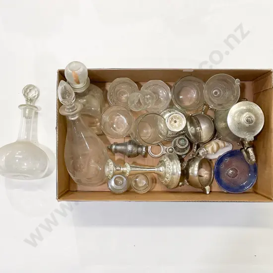 Qty of Assorted S/P & Glassware incl Decanters
