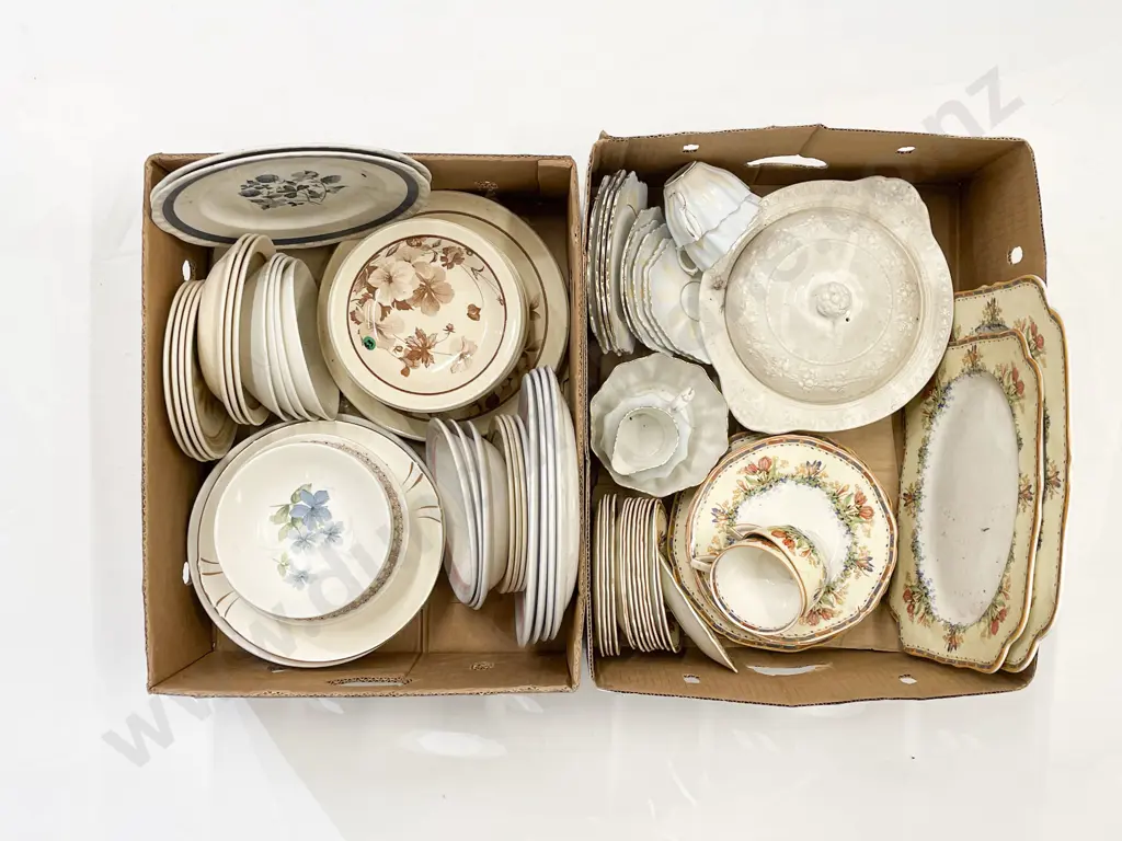 Two Boxes of Assorted China Image 1++