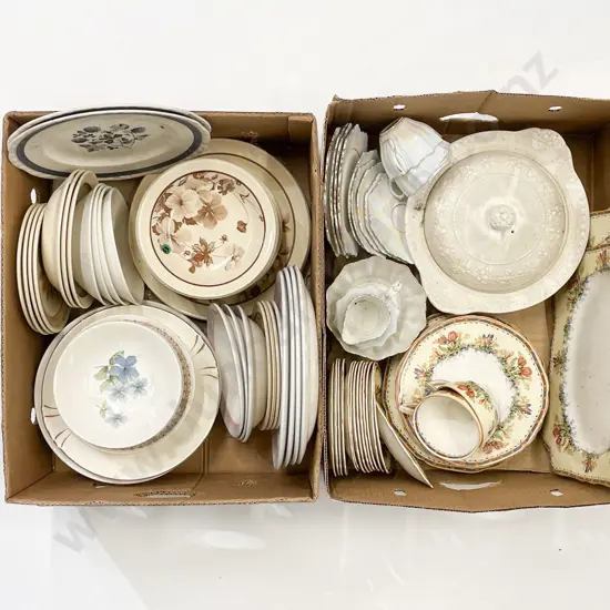 Two Boxes of Assorted China