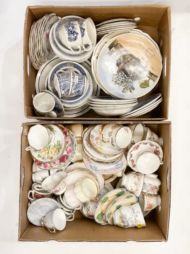 Two Boxes of Assorted China Image 1++