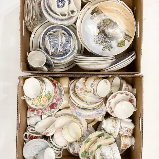 Two Boxes of Assorted China