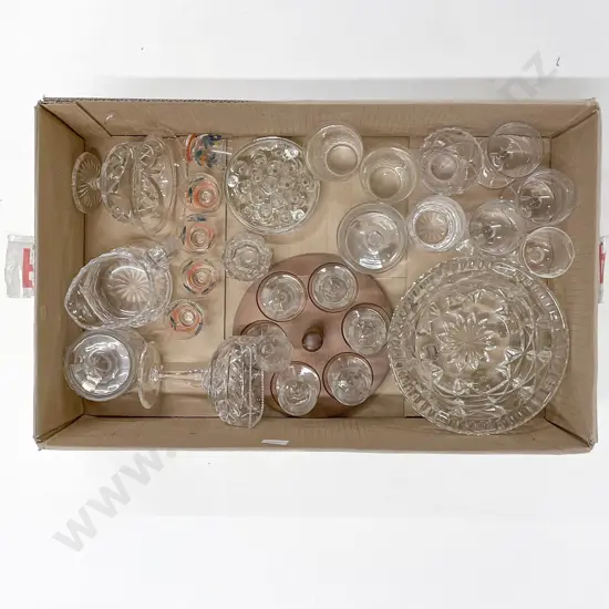 Box Qty of Assorted Crystal & Glassware