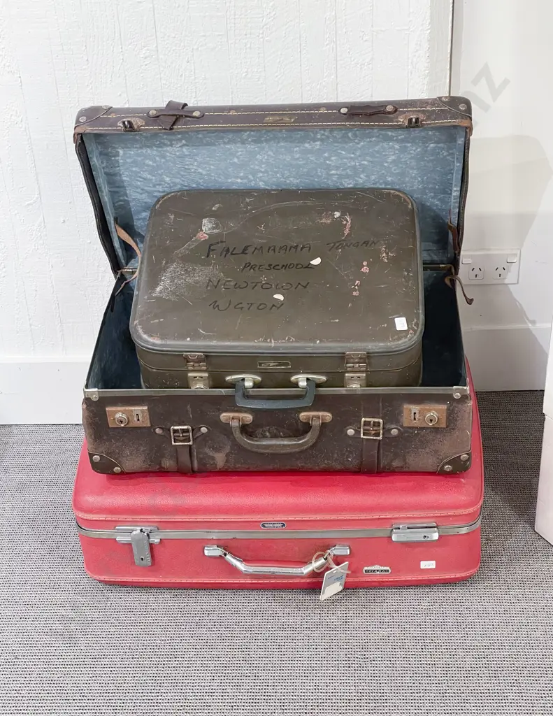 Three Vintage Suitcases Image 1++
