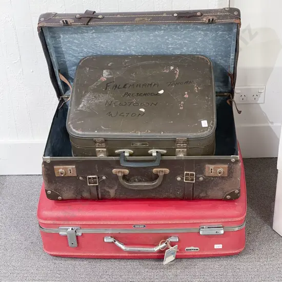 Three Vintage Suitcases