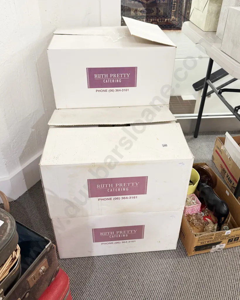 Five Boxes Of Assorted Catering Glassware Image 1++