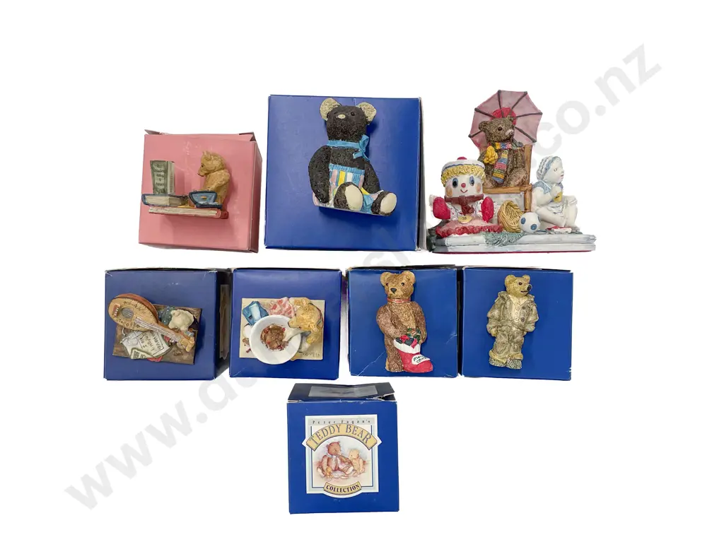 Qty of Boxed and Loose Colour Box Miniatures "Teddy Bear Collection" Ornaments Image 1++