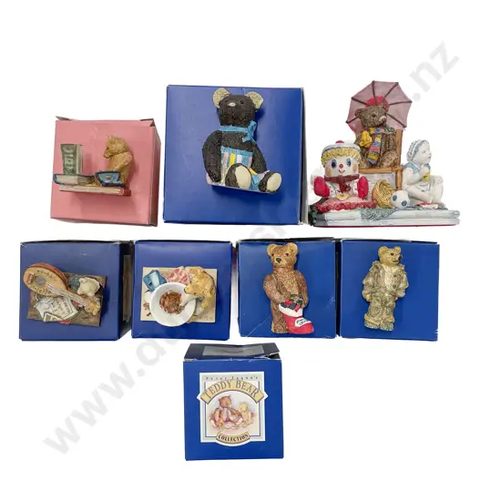 Qty of Boxed and Loose Colour Box Miniatures "Teddy Bear Collection" Ornaments