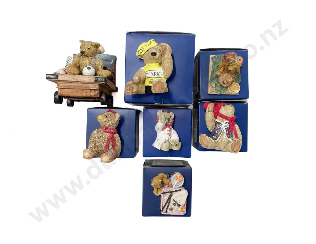 Qty of Boxed and Loose Colour Box Miniatures "Teddy Bear Collection" Ornaments Image 1++