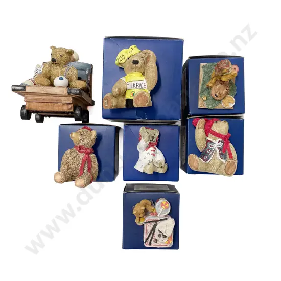 Qty of Boxed and Loose Colour Box Miniatures "Teddy Bear Collection" Ornaments