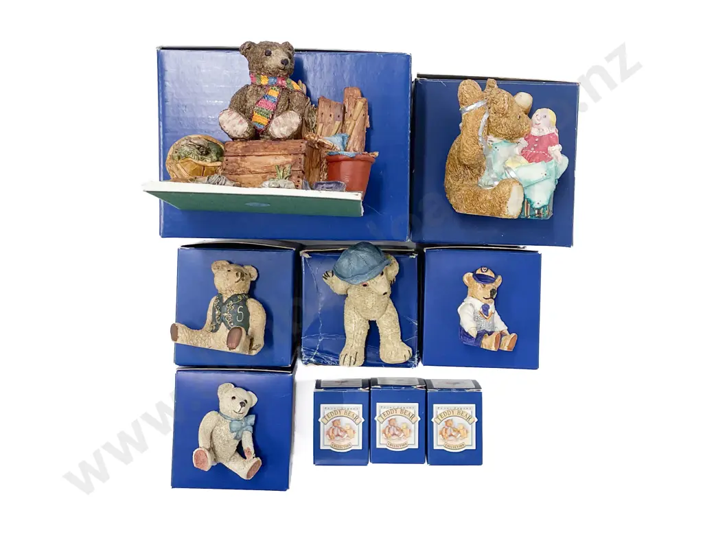 Qty of Boxed and Loose Colour Box Miniatures "Teddy Bear Collection" Ornaments Image 1++