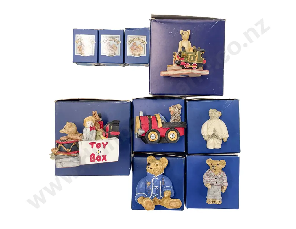 Qty of Boxed and Loose Colour Box Miniatures "Teddy Bear Collection" Ornaments Image 1++
