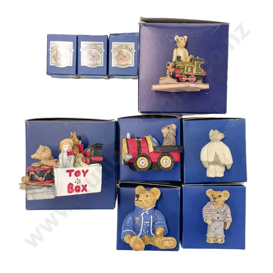 Qty of Boxed and Loose Colour Box Miniatures "Teddy Bear Collection" Ornaments