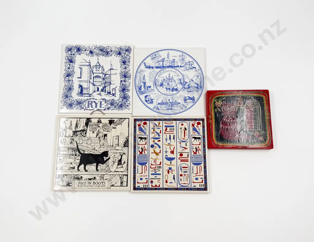Three Decorative Tiles together with Wall Hanging Image 1++