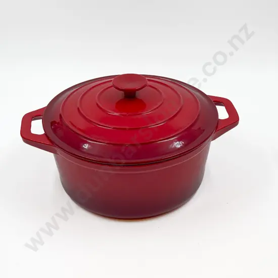 Large Cast Iron Lidded Casserole