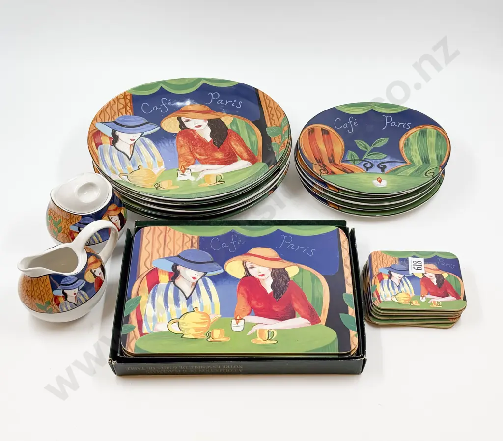 Qty of Modern "Cafe Paris" China & Tableware Image 1++