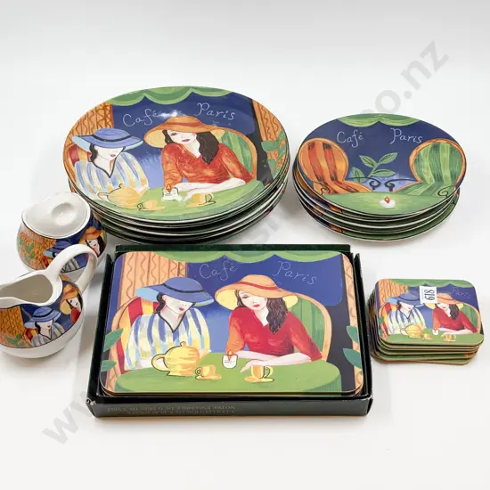 Qty of Modern "Cafe Paris" China & Tableware