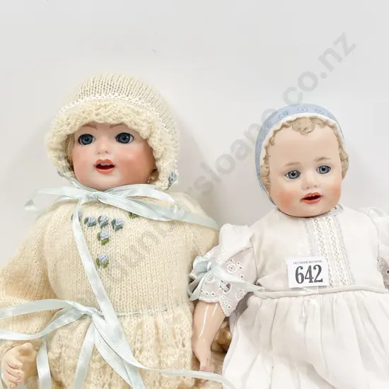 Two New Bisque Character Dolls on Composition Bodies