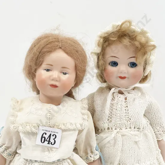 Two New Bisque Character Dolls