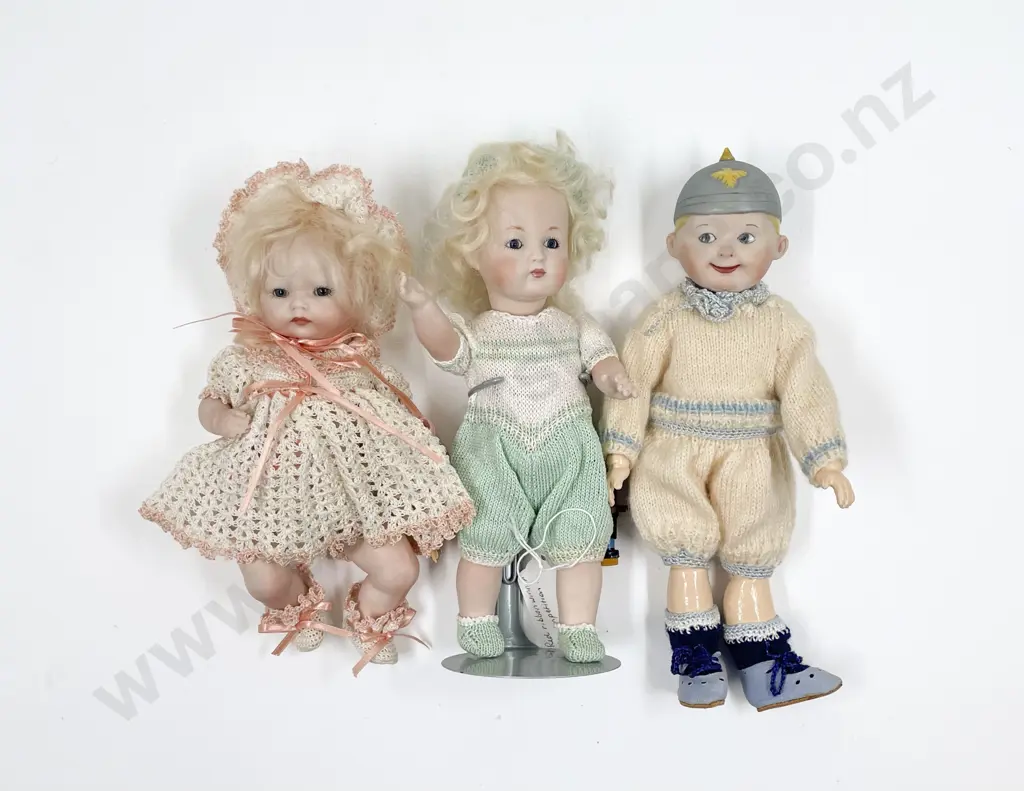 Three Small New Bisque Dolls Image 1++