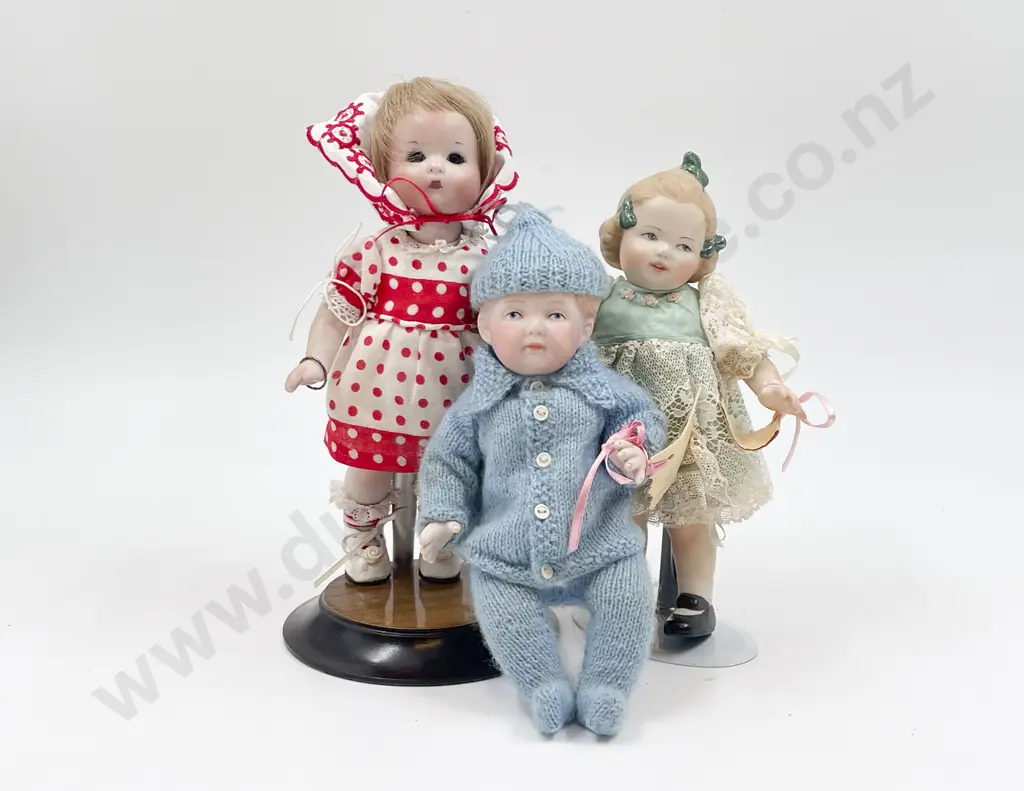 Three Small New Bisque Dolls Image 1++