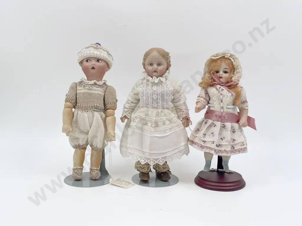 Three Small New Bisque Dolls Image 1++