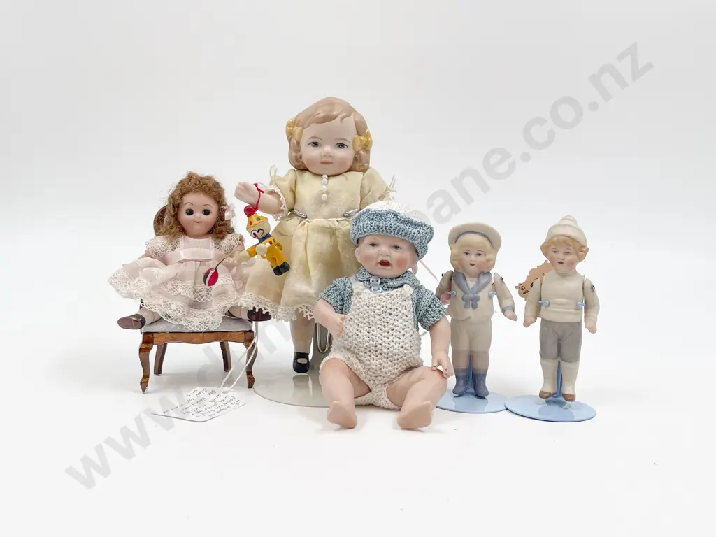 Five Small New Bisque Dolls Image 1++