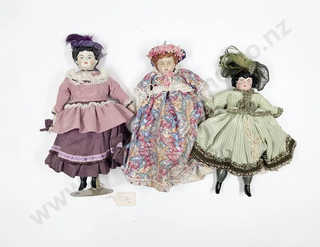 Three New Bisque Dolls Image 1++